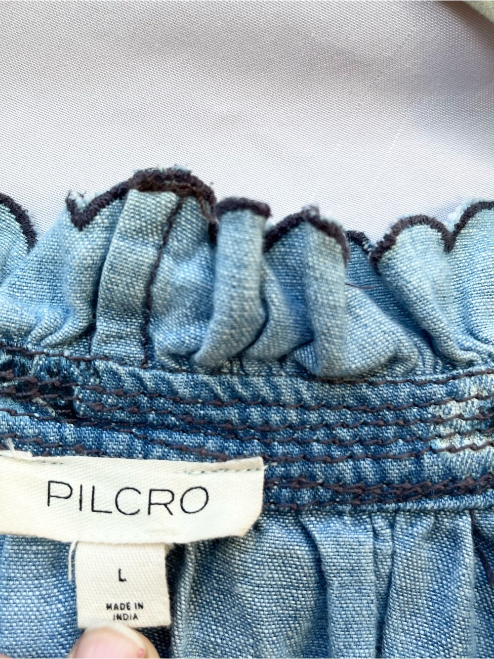 ANTHROPOLOGIE | PILCRO FLORAL PUFF SLEEVE RUFFLED V-NECK SWING MINI DRESS LARGE - Picture 6 of 8